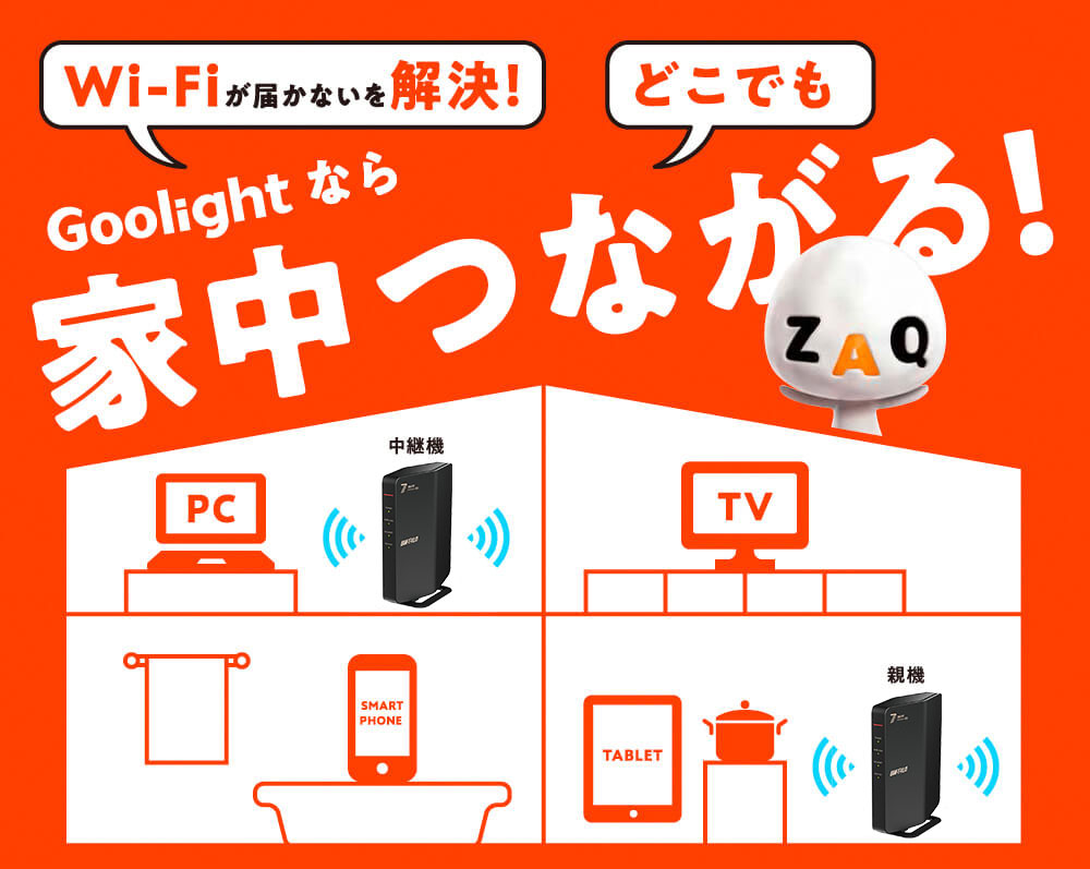 Goolightなら家中つながる！